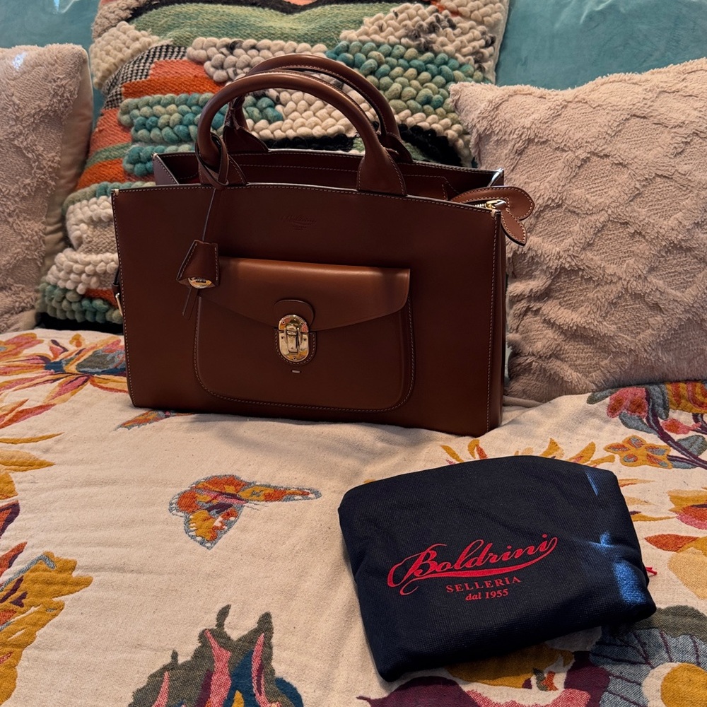 Boldrini Brown Leather Handbag